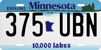 MN license plate 375UBN