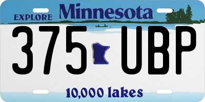 MN license plate 375UBP