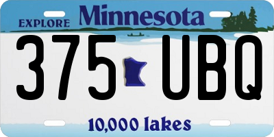 MN license plate 375UBQ