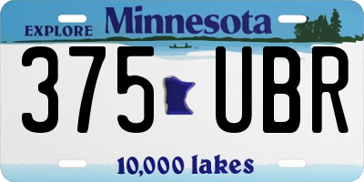 MN license plate 375UBR