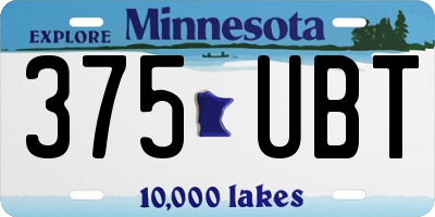 MN license plate 375UBT
