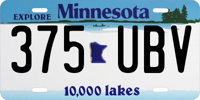 MN license plate 375UBV
