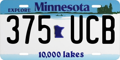 MN license plate 375UCB