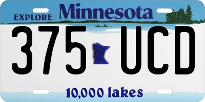 MN license plate 375UCD