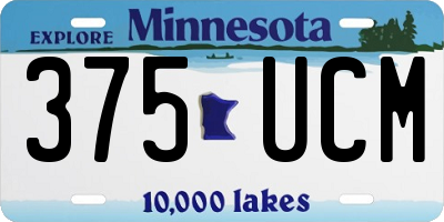 MN license plate 375UCM