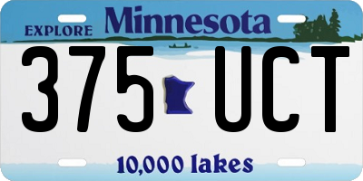 MN license plate 375UCT