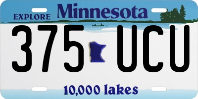 MN license plate 375UCU