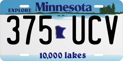 MN license plate 375UCV