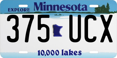 MN license plate 375UCX