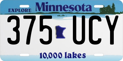 MN license plate 375UCY