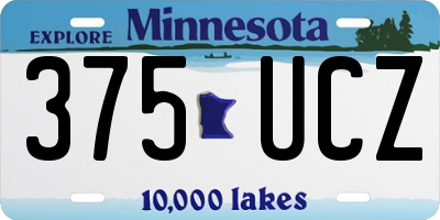 MN license plate 375UCZ