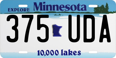 MN license plate 375UDA