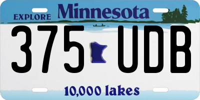 MN license plate 375UDB