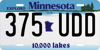 MN license plate 375UDD