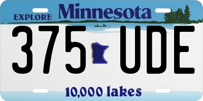 MN license plate 375UDE