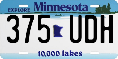 MN license plate 375UDH