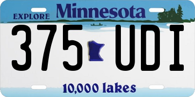 MN license plate 375UDI