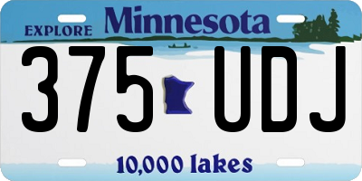 MN license plate 375UDJ