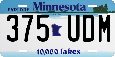 MN license plate 375UDM