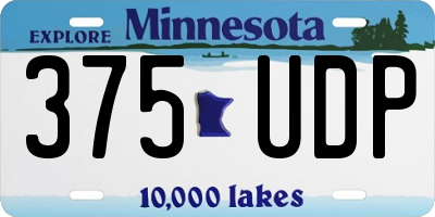 MN license plate 375UDP