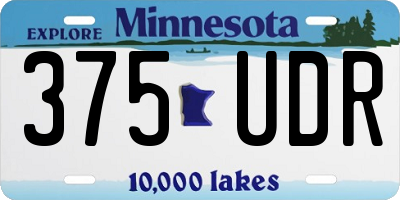 MN license plate 375UDR