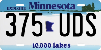 MN license plate 375UDS