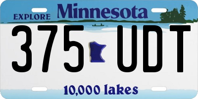 MN license plate 375UDT