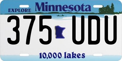 MN license plate 375UDU