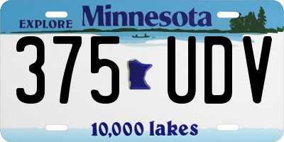 MN license plate 375UDV