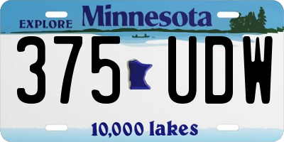 MN license plate 375UDW