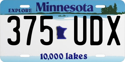 MN license plate 375UDX