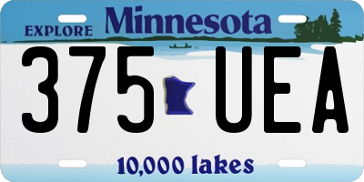 MN license plate 375UEA