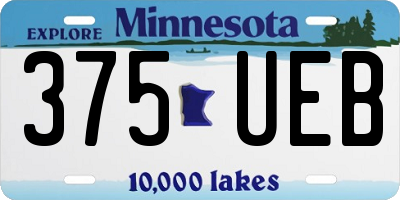 MN license plate 375UEB
