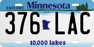 MN license plate 376LAC