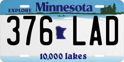 MN license plate 376LAD