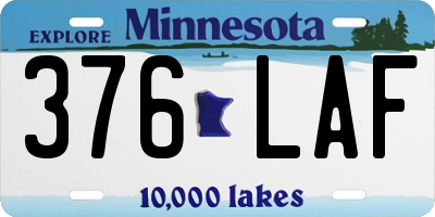 MN license plate 376LAF