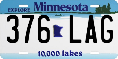 MN license plate 376LAG