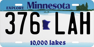 MN license plate 376LAH