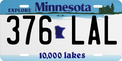 MN license plate 376LAL