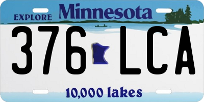 MN license plate 376LCA
