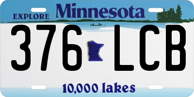 MN license plate 376LCB
