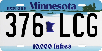 MN license plate 376LCG