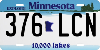 MN license plate 376LCN