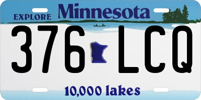 MN license plate 376LCQ
