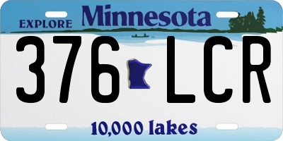 MN license plate 376LCR