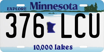 MN license plate 376LCU