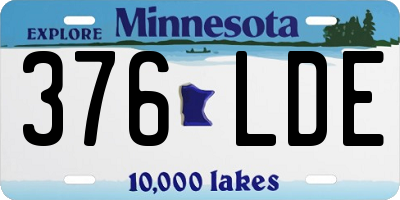 MN license plate 376LDE
