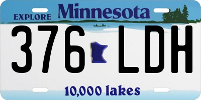 MN license plate 376LDH