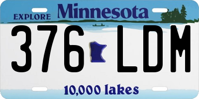 MN license plate 376LDM
