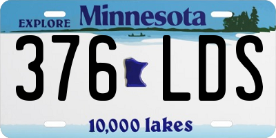 MN license plate 376LDS